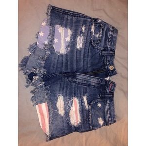 Hollister american flag shorts